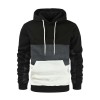 Men's spring autumn winter fashion color block hoodie