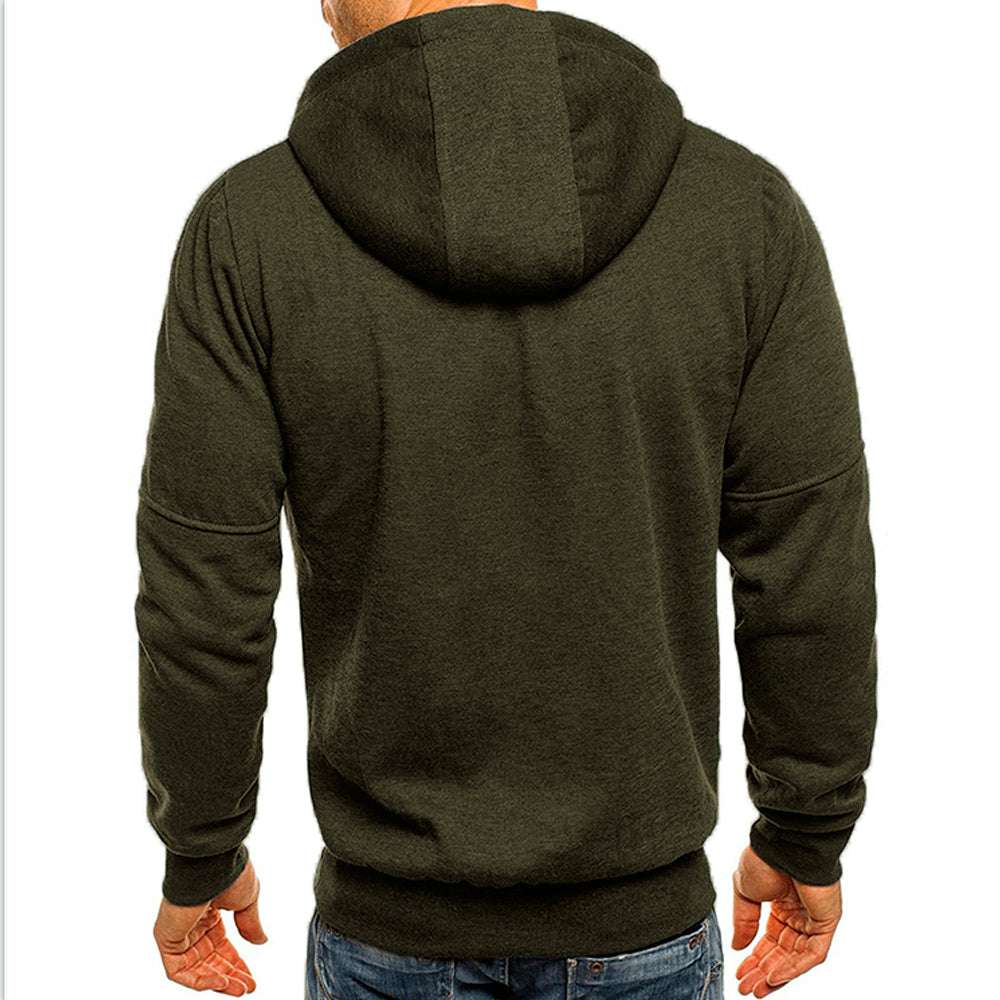 Men's Contrast Zip Slim Fit Hooded Jacket P1248