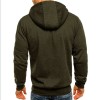 Men's Contrast Zip Slim Fit Hooded Jacket P1248