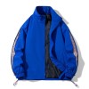 Men's New Casual Drawstring Zip Stand Collar Jacket