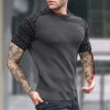Men's fashion color block print short sleeves Men's fashion color block print short sleeves