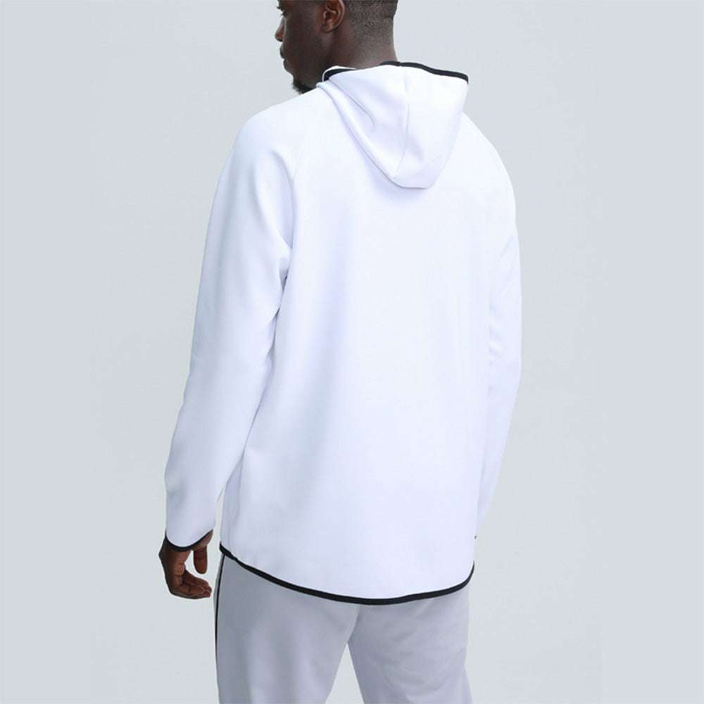 Men's Long Sleeve Solid Color Hooded Professional Sports Sweatshirt