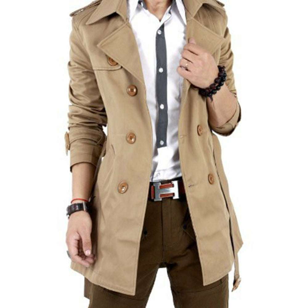 New Men's Slim Solid Color Long Sleeve Windbreaker