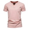 Summer new men's casual v-neck trend slim cotton short-sleeved T-shirt Summer new men's casual v-neck trend slim cotton short-sleeved T-shirt