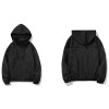 Men's Solid Color Stand Collar Hooded Jacket