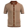 Button-down knitted polo shirt P1188