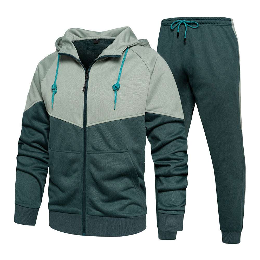Men's Zip Hooded Long Sleeve Trousers Casual Suit Men's Zip Hooded Long Sleeve Trousers Casual Suit