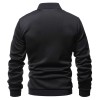 Fashion Men's Black Stand Collar Versatile Jacket Fashion Men's Black Stand Collar Versatile Jacket