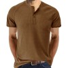 Waffle Button Raglan Men's Short Sleeve