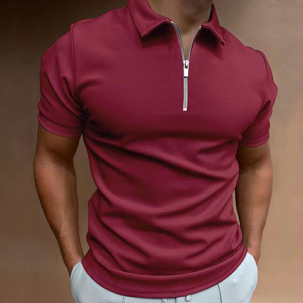 Summer men's polo shirt solid color short-sleeved lapel t-shirt P1123 Summer men's polo shirt solid color short-sleeved lapel t-shirt P1123