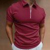 Summer men's polo shirt solid color short-sleeved lapel t-shirt P1123 Summer men's polo shirt solid color short-sleeved lapel t-shirt P1123