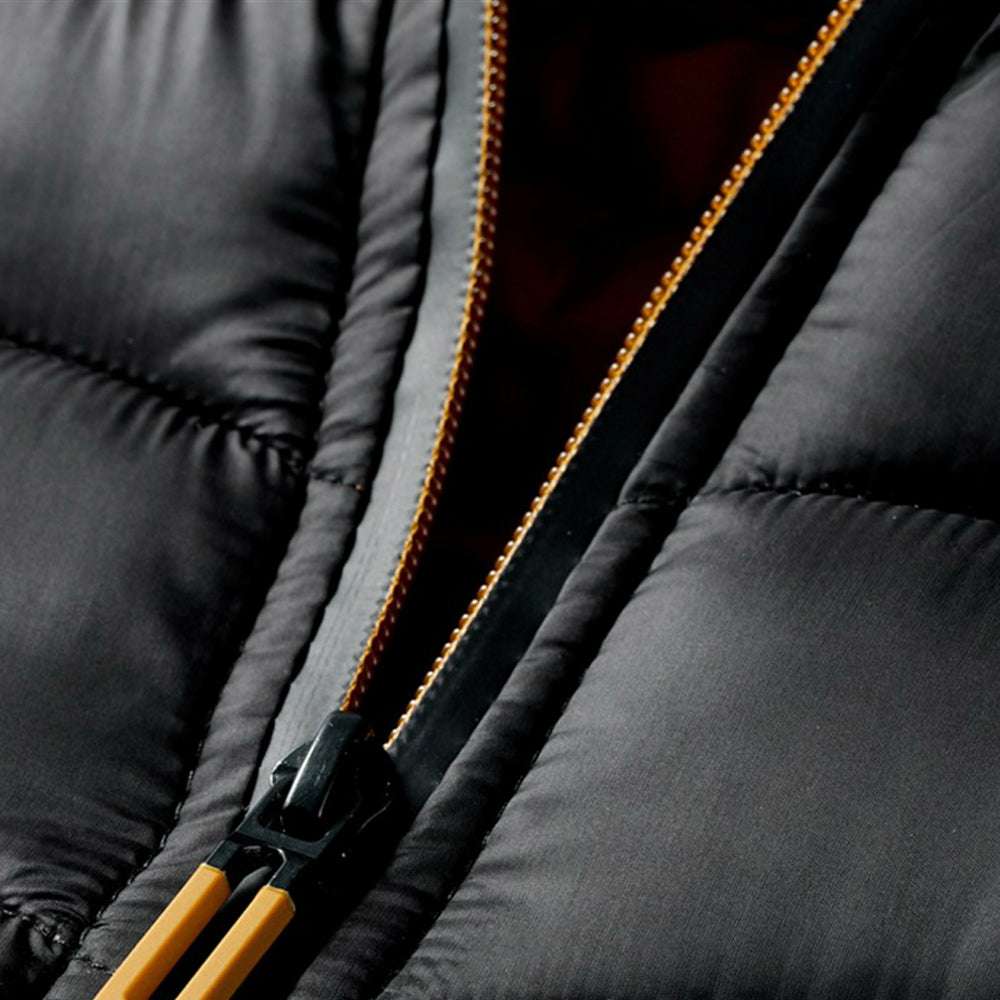 Men's winter simple casual hooded cotton coat