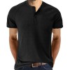 Waffle Button Raglan Men's Short Sleeve