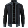 Men's Warm Fashion Stitched Fleece Knitted Cardigan P1180