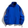 Men's New Casual Drawstring Zip Stand Collar Jacket