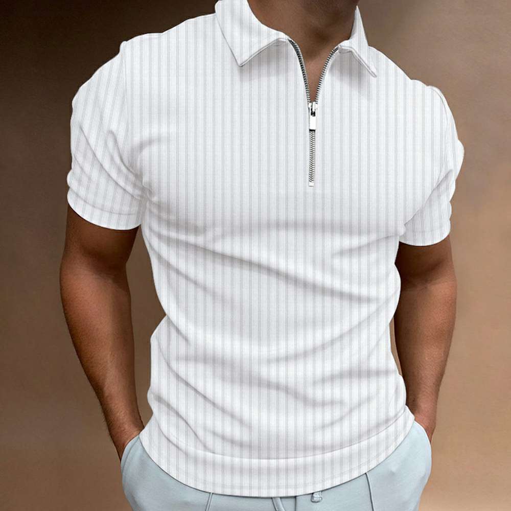 New Men's Vertical Stripe Slim Polo Short Sleeve P1115 New Men's Vertical Stripe Slim Polo Short Sleeve P1115