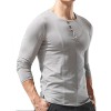 Men's Round Neck Button Long Sleeve T-Shirt Men's Round Neck Button Long Sleeve T-Shirt
