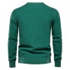 Autumn and winter new men's solid color striped pullover sweater