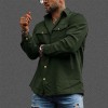Fashion Men's Corduroy Button Pocket Long Sleeve Shirt