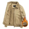 Men's lamb fleece Lapel Solid Color Jacket Men's lamb fleece Lapel Solid Color Jacket