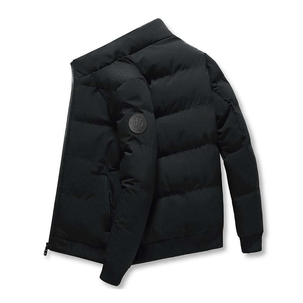 Thick warm down jacket with stand-up collar for men Thick warm down jacket with stand-up collar for men