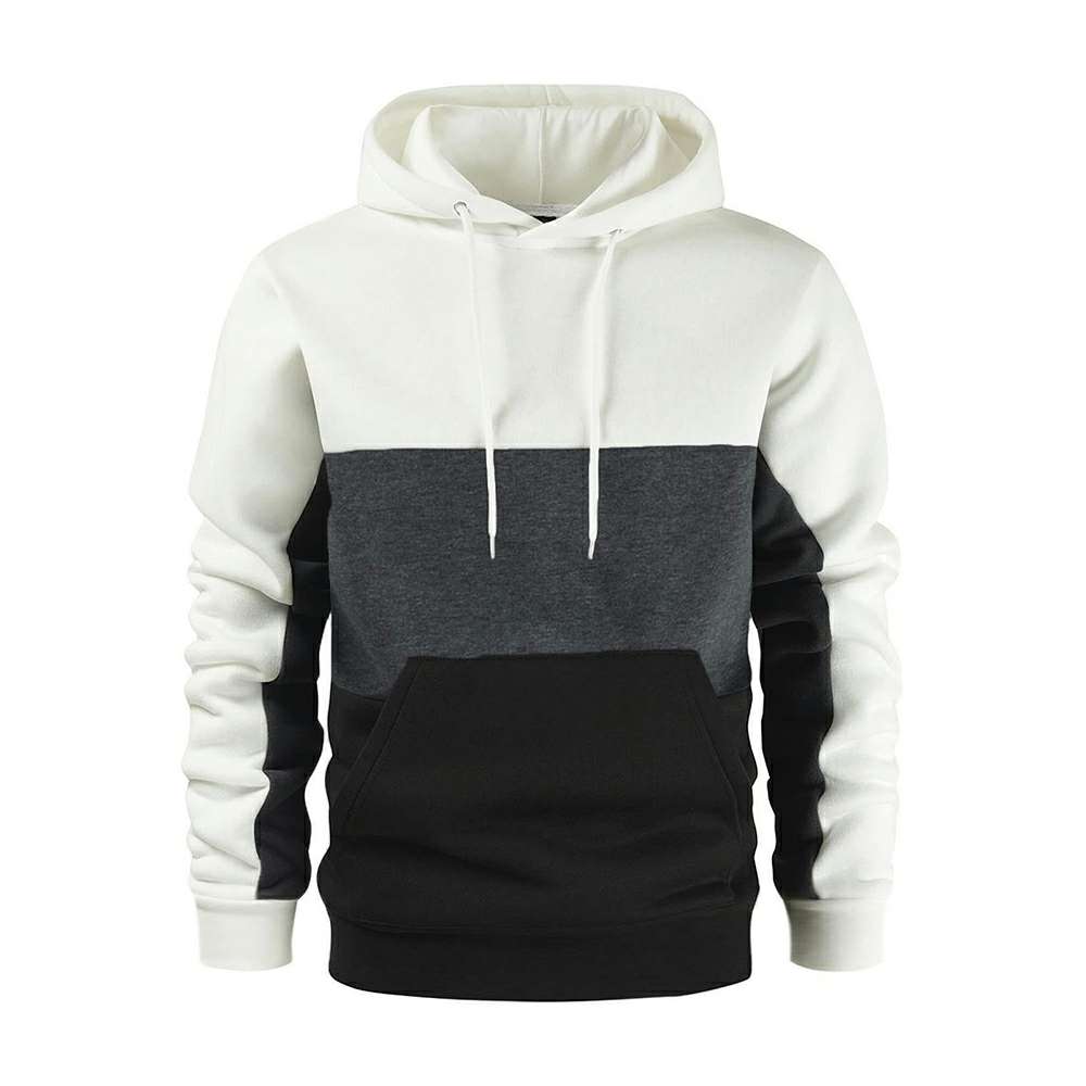 Men's spring autumn winter fashion color block hoodie