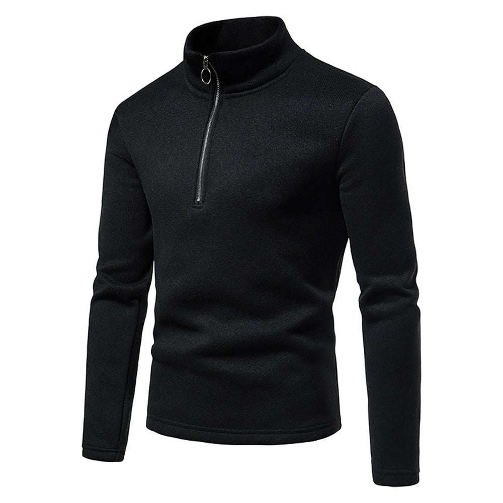 New Warm and Comfortable Half-Zip Turtleneck Men's Sweatshirt P1128