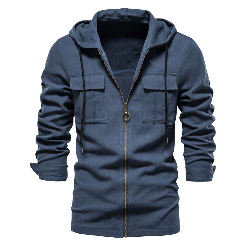 Men's Solid Color Pocket Fashion Slim Fit Cardigan P1241