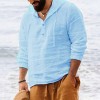 Spring Summer Men's Casual Loose Linen Hoodie