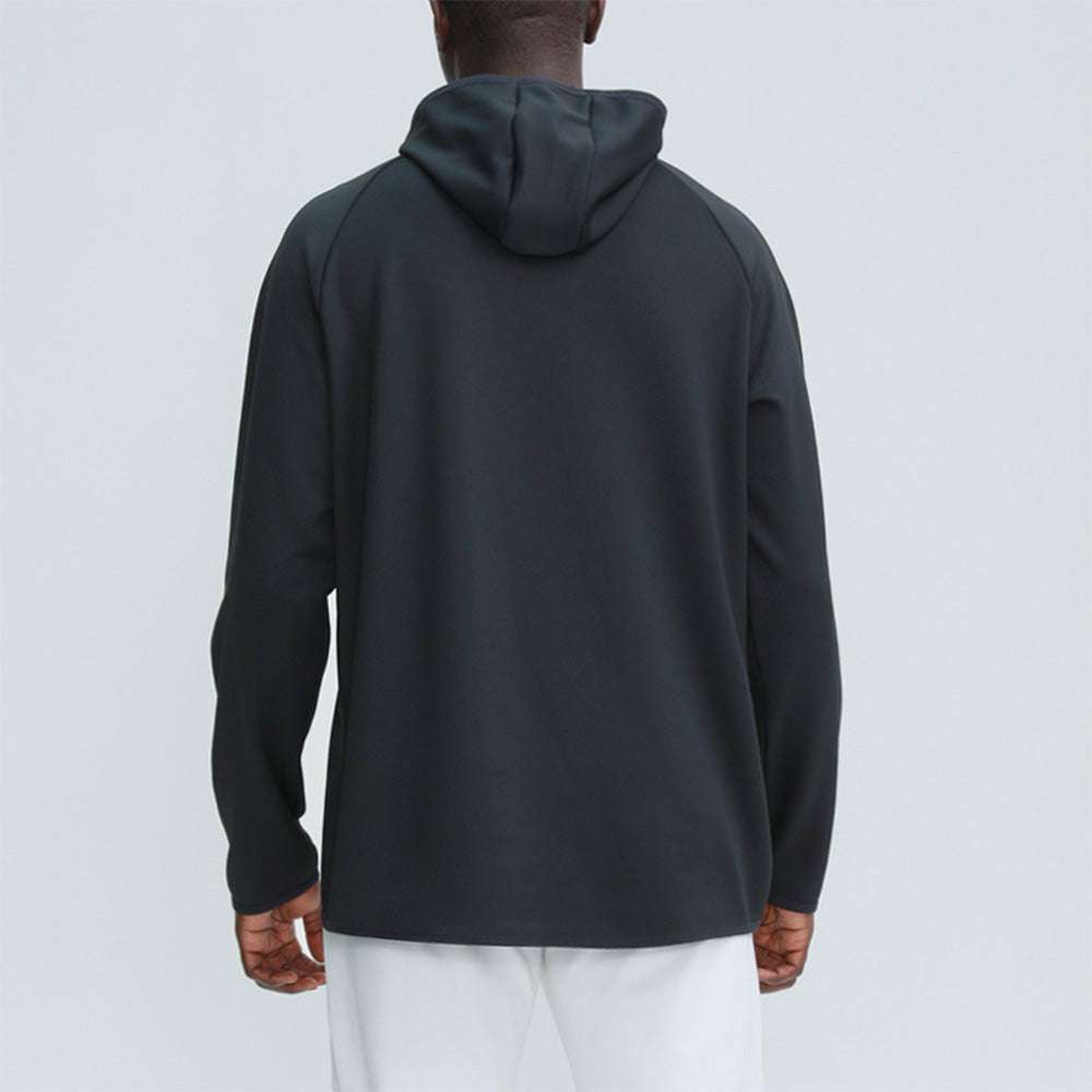 Men's Long Sleeve Solid Color Hooded Professional Sports Sweatshirt