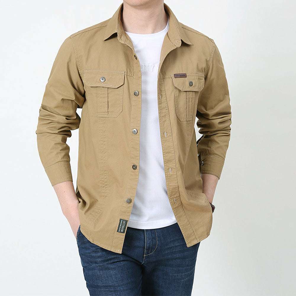 Men's New Loose Cotton Casual Workwear Shirt