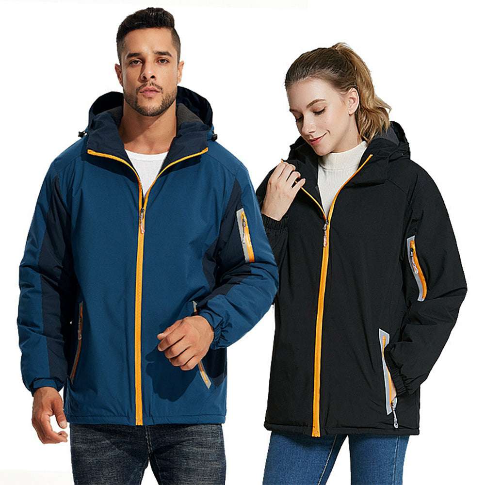 Fleece-lined outdoor reflective jacket Fleece-lined outdoor reflective jacket