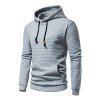 New Men's Fashion Check Casual Pocket Pullover Hoodie