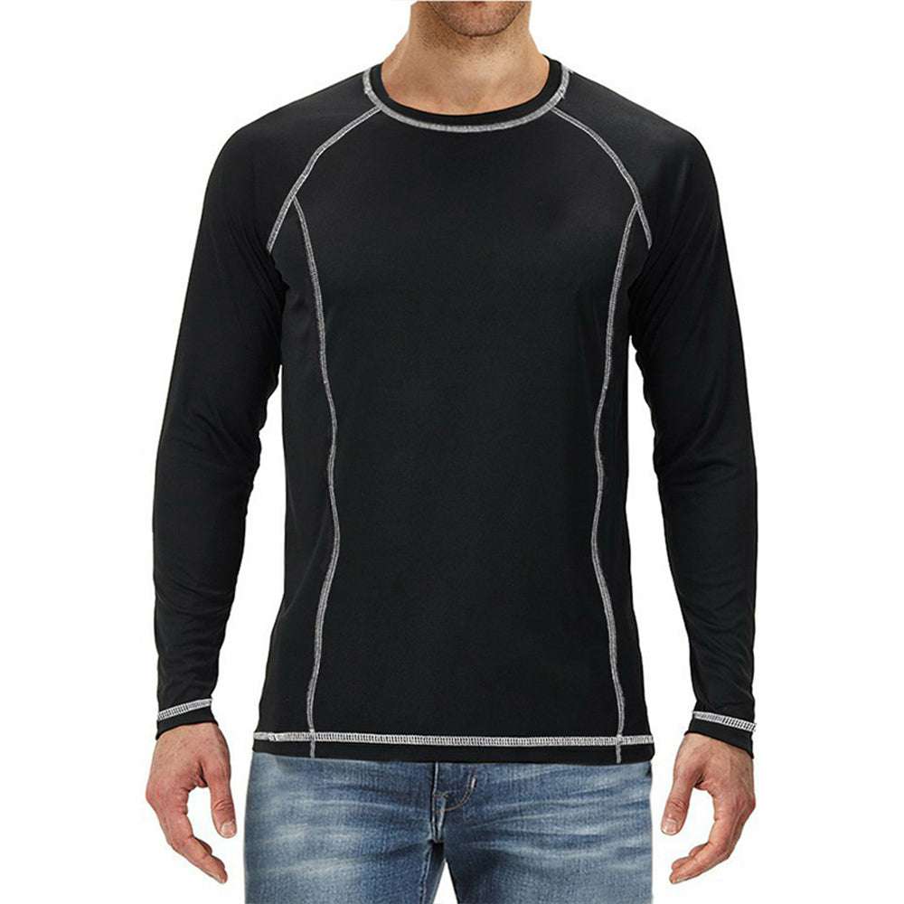 New Men's Fashion Solid Color Raglan Sleeve Loose Long Sleeve T-Shirt New Men's Fashion Solid Color Raglan Sleeve Loose Long Sleeve T-Shirt