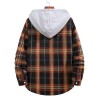 Men's Plaid Hooded Long Sleeve Shirt Jacket P1222 Men's Plaid Hooded Long Sleeve Shirt Jacket P1222