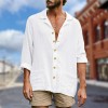 Summer new men's loose casual lapel long-sleeved shirt Summer new men's loose casual lapel long-sleeved shirt