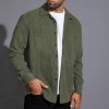 Men's Corduroy Pocket Solid Color Long Sleeve Shirt Men's Corduroy Pocket Solid Color Long Sleeve Shirt