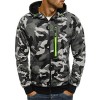 Men's camouflage hooded zipper cardigan sweater jacket P1209 Men's camouflage hooded zipper cardigan sweater jacket P1209