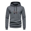 New Men's Fashion Check Casual Pocket Pullover Hoodie