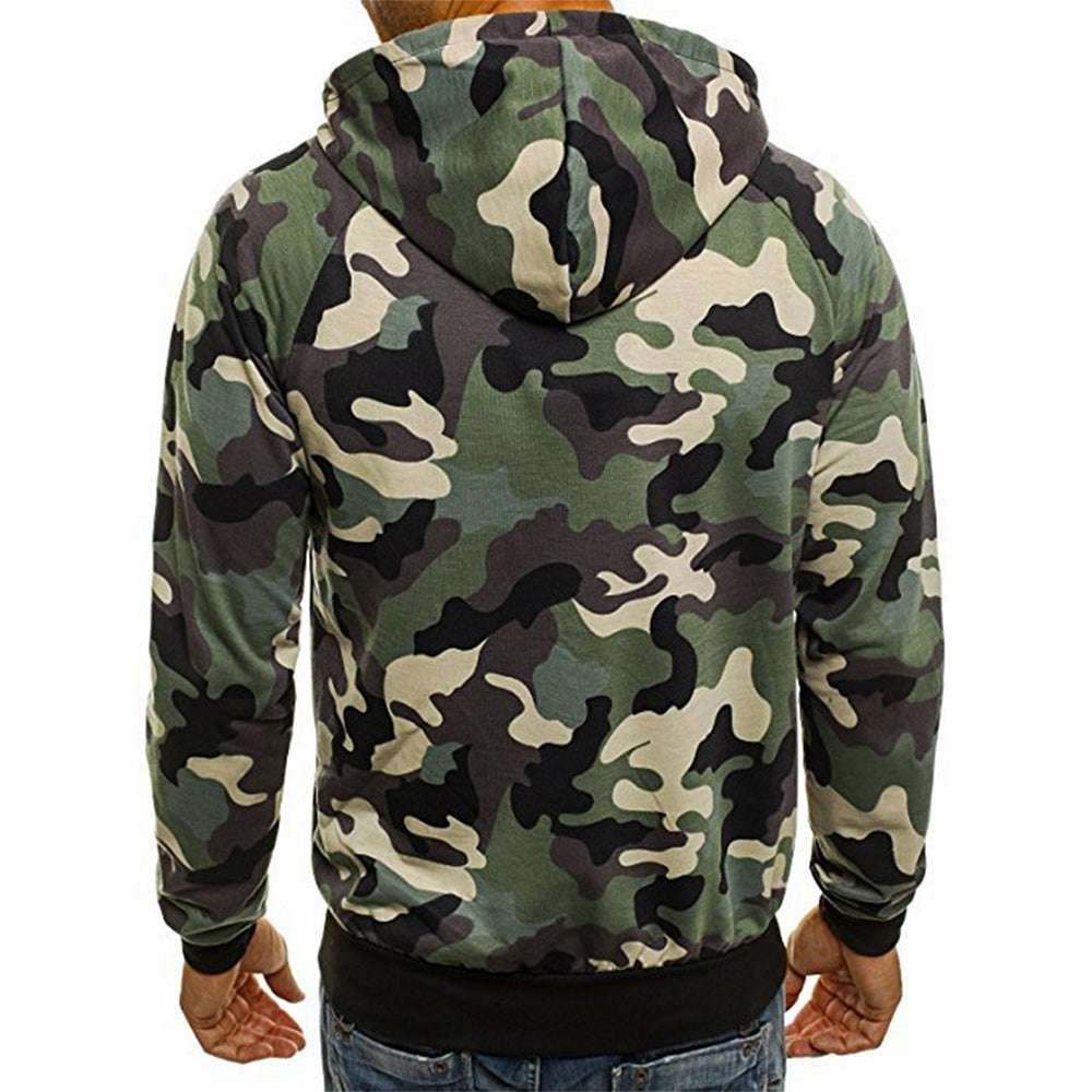 Men's camouflage hooded zipper cardigan sweater jacket P1209 Men's camouflage hooded zipper cardigan sweater jacket P1209