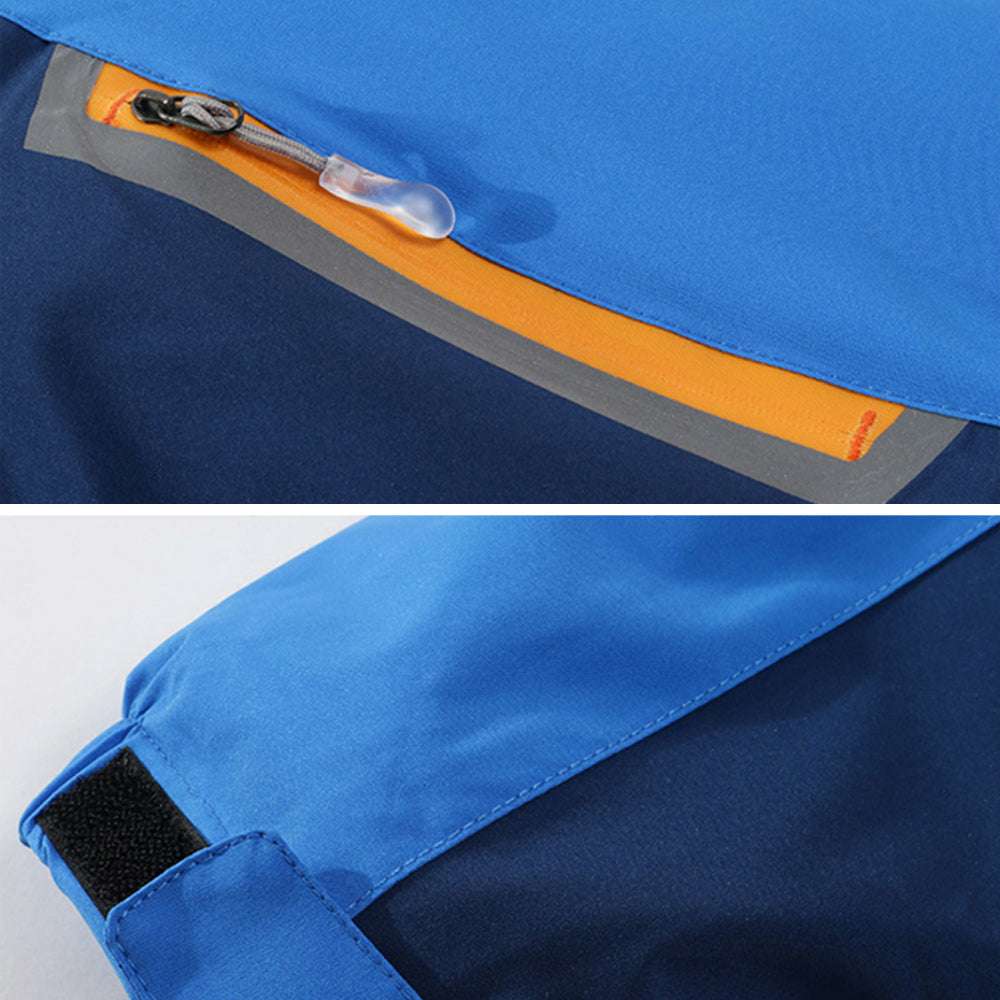 Couples style reflective warm outdoor hooded jacket