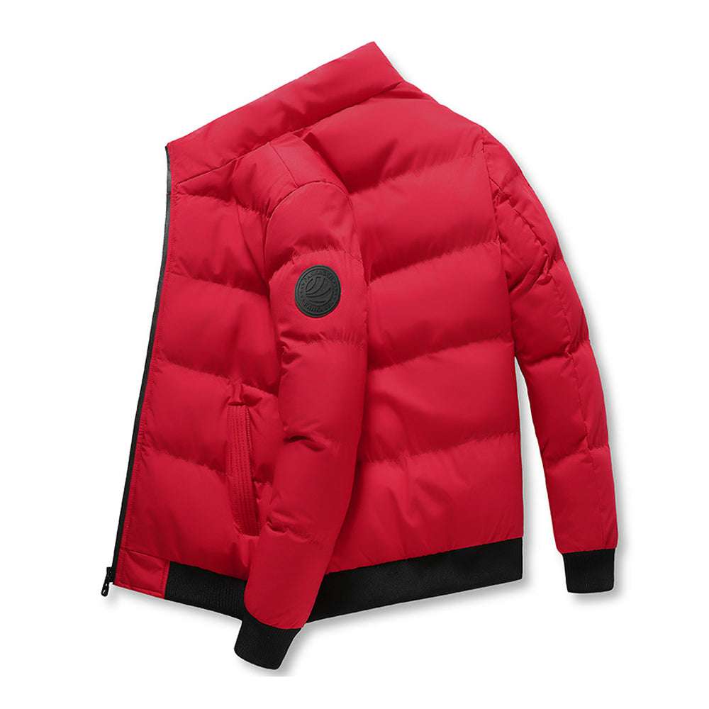 Thick warm down jacket with stand-up collar for men Thick warm down jacket with stand-up collar for men