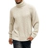 Men's Solid Color Long Sleeve Knit Turtleneck Sweater Men's Solid Color Long Sleeve Knit Turtleneck Sweater