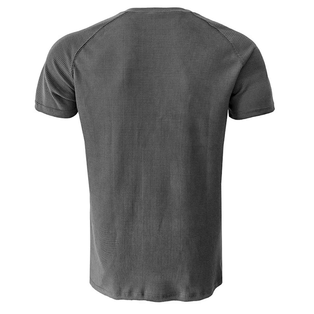Waffle Button Raglan Men's Short Sleeve