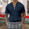 Summer New Men's Casual Tight Zipper POLO Short Sleeves P1139 Summer New Men's Casual Tight Zipper POLO Short Sleeves P1139