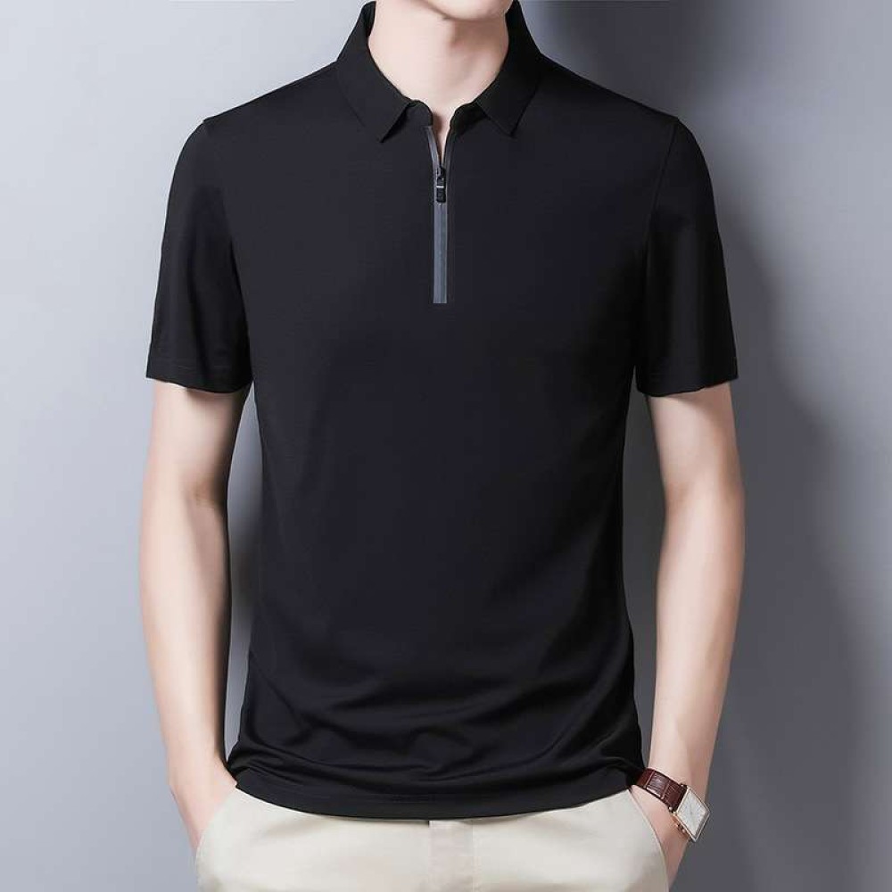 Summer new men's fashion ice silk seamless breathable POLO shirt P1120