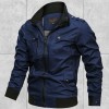 Men's Solid Color Pocket Stand Collar Jacket Men's Solid Color Pocket Stand Collar Jacket
