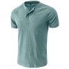 Waffle Button Raglan Men's Short Sleeve