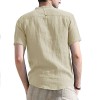 Solid Color Henley Collar Short Sleeve Shirt Solid Color Henley Collar Short Sleeve Shirt