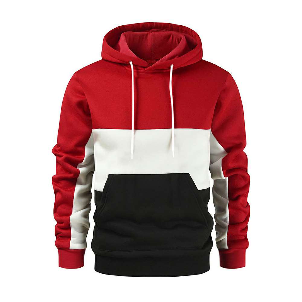 Men's spring autumn winter fashion color block hoodie